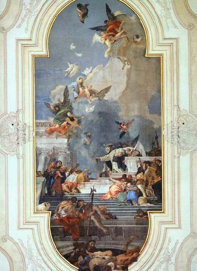TIEPOLO, Giovanni Domenico The Institution of the Rosary Germany oil painting art